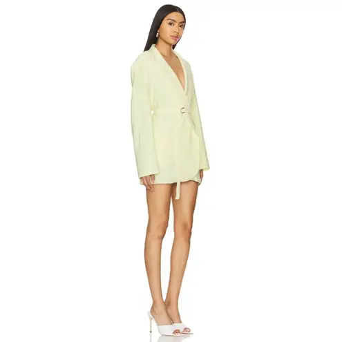 Norma Kamali Oversized Single Breasted Jacket in Butter Yellow Small New blazer
