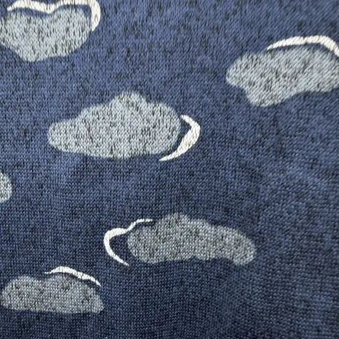 LL Bean Blue Gray Lightweight Pullover Crew Neck Sweater Fleece Size MEDIUM