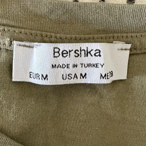 Bershka | Tucked Shoulders Turkish Cotton T-Shirt - Size Medium