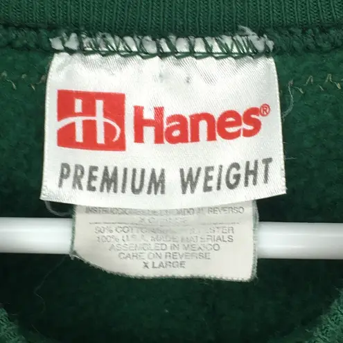 Hanes Vintage Emerald Green Christmas Sweater Premium Weight Heavy Sweater XL