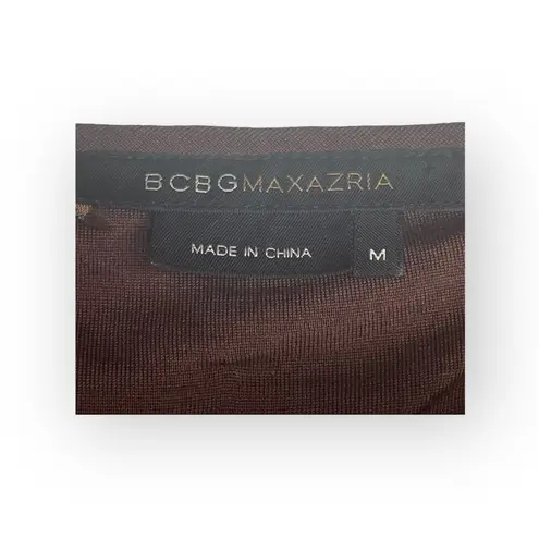 BCBGMAXAZRIA  ✿ Silk Blend Sequin Wood Bead Spaghetti Strap Cami Top ✿ Brown ✿ M