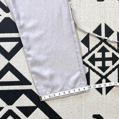 Wilfred Cauchy Linen Blend High Rise Belted Crop Trousers in Ash Gray Size 8