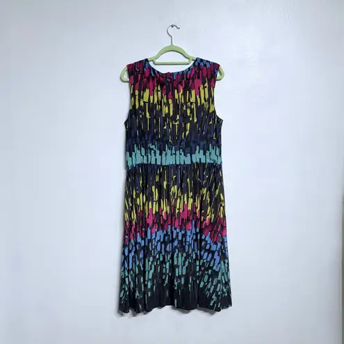 Ellen Tracy  Midi Knee Length Multicolor Sheath Dress Sz L