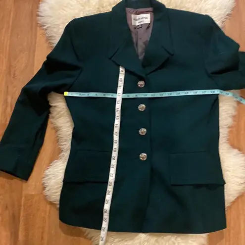Albert Nippon Green Blazer Jacket Vintage Wool w/ Silver Lion Buttons NWT Sz 10