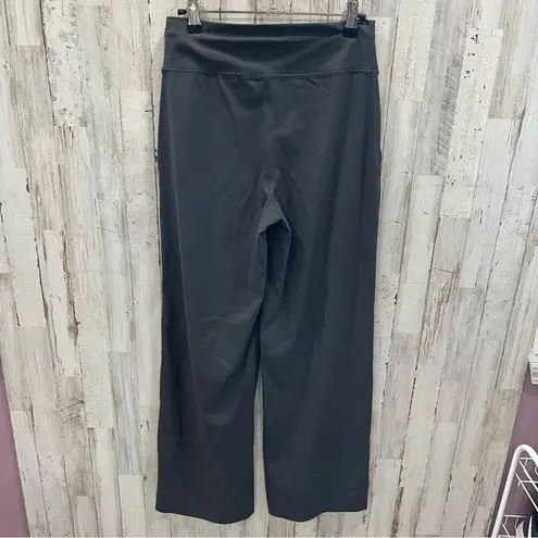 Halara NWOT Gray High Waist Rise Flare Pants Drawstring Pockets Womens Medium