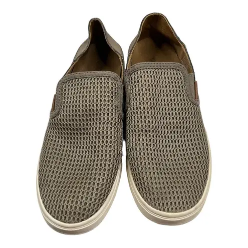 Olukai Oluki Pehuea Brown Perforated Breathable Easy On & Off  Slip On Shoe Size 8