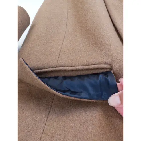 M. Martin New York Camel Wool Blend Button Front Coat, Size S, Made in USA Brown - Image 5