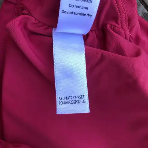 ANDIE NWT The Feminine Hydra Wide Straps Ruffle Accents Bikini Top Rosette Large