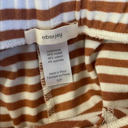 Eberjay Eberjey Quincy Runner Striped Lounge Set in Pecan & White - Image 8