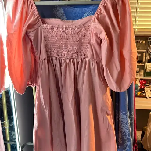 Abercrombie & Fitch  Pink Puff Sleeve Mini Dress