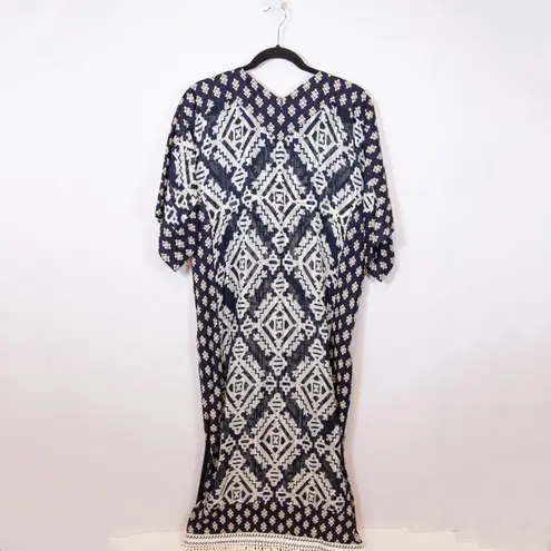 NEW Tory Burch Beatrice Silk Lightweight Ikat Print Cinch Waist Tunic Dress 2