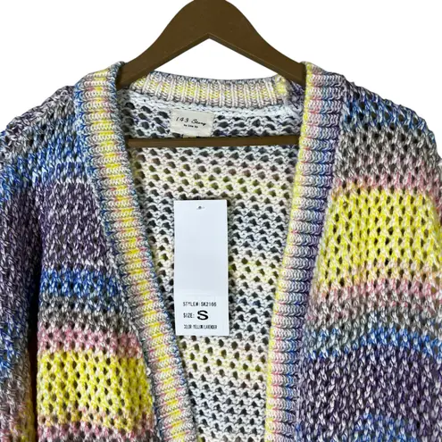 143 Story NWT Chunky Knit Stripe Cardigan Womens S Multicolor Oversized Beachy