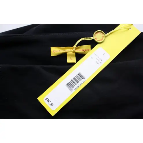 Catherine Malandrino NWT Ponte Lace Up Side Pencil Skirt in Noir Black L $245