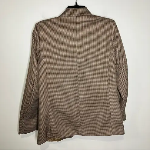 Staccato houndstooth open blazer tan brown multi colored women’s size small