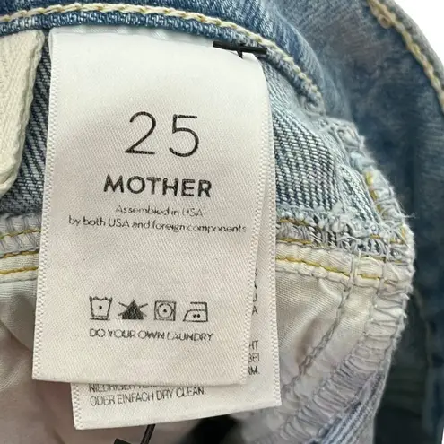 MOTHER Peg Jeans Size 25 High Waist Cropped Pleated Straight Leg Women’s Blue