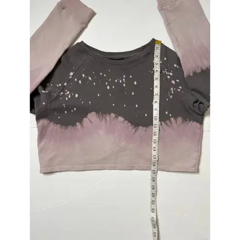 Brooklyn Karma  Charcoal/LilacTie Dyed Sit Back & Relax Crop Sweatshirt S…