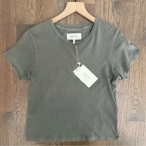 The Great NWT The Little Tee Crew Neck Short Sleeve T-Shirt in Green Size 0 / XS