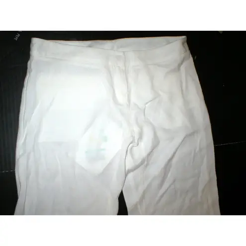 New Womens Designer Patrizia Pepe Pants 40 6 Wide Work Viscose White NWT Tall