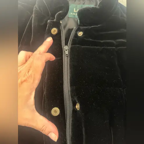 Lauren Ralph Lauren Vintage Black Velvet Jacket Rayon Silk Dark Academia Large