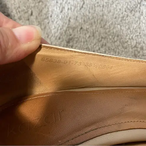 Laurence Kazar Kazar Women's Beige Leather Stiletto Pumps Size 38.5/US 7.5