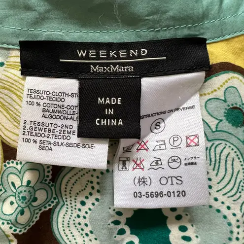 Max Mara Weekend retro floral embroidered button down shirt