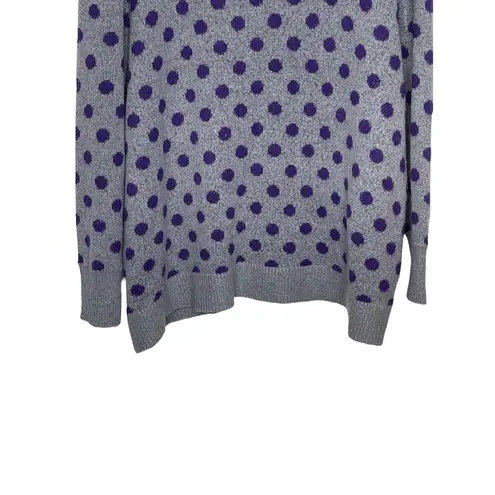 Lane Bryant  Women's Sweater Plus Size Pullover Polka dots Gray Purple Size 22/24