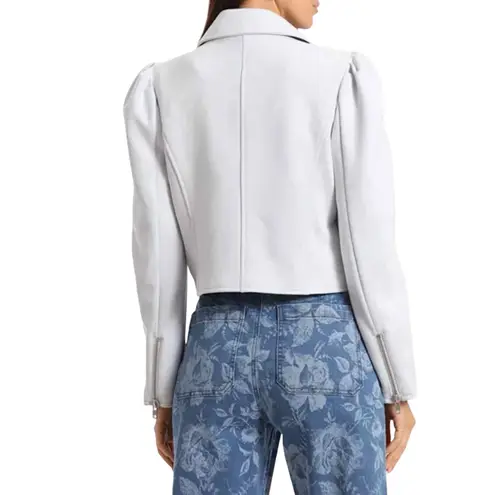 Bagatelle Puff Sleeve Moto Jacket Ice Blue Size XL