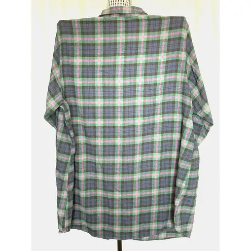 Lauren Ralph Lauren Plaid Flannel Button up Night Dress Gown Size 3X