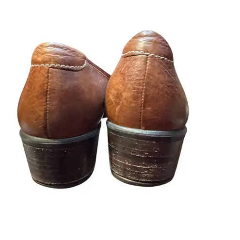 Ecco Shoes Womens Size 41 Brown Leather Penny Loafer Slip On Comfort Low Heel