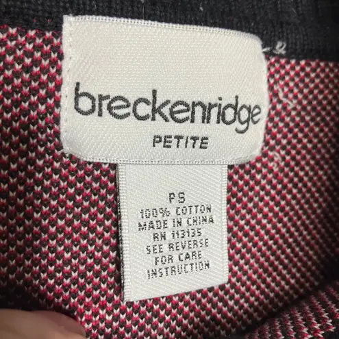 Breckenridge snowflake Christmas sweater full zip women's size small petite