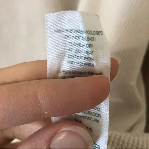 SundryXEvereve Waffle Knit Embroidered Loved Crewneck Top in Off White Sz Medium