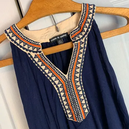 Blue Patterned Tank Top