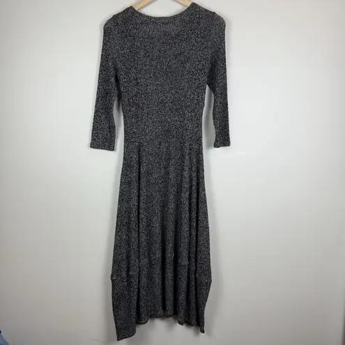 Comfy USA Women Midi Kati Dress XS Gray Lagenlook Minimalist Drapey Slouchy