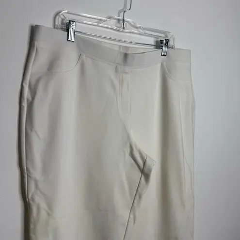 Susan Graver NWOT Regular Ponte Straight Leg Pull-On Pants White Size X-Large