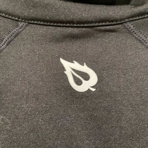 Baleaf Black Fleece Lined Quarter Zip Pullover with Pink Zippers Size S