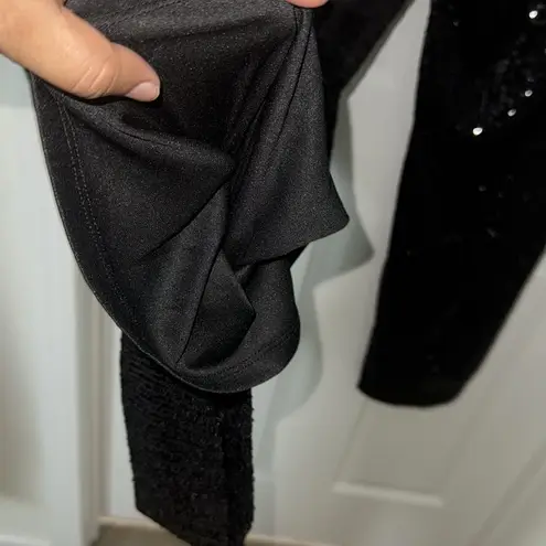 Anne Klein women’s size 16 Sequin Black cargo style Pants with lining NWT