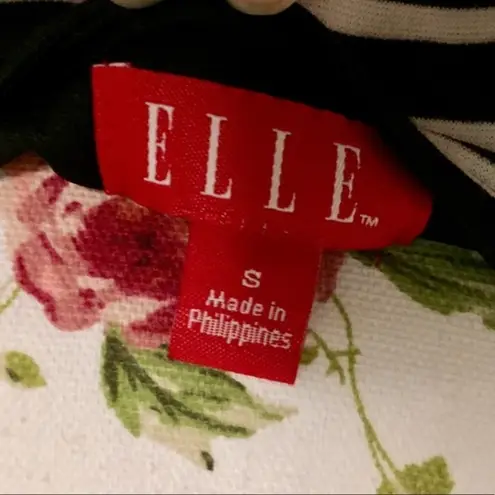 Elle Black White Striped A-Line Skater Fit Flare Dress