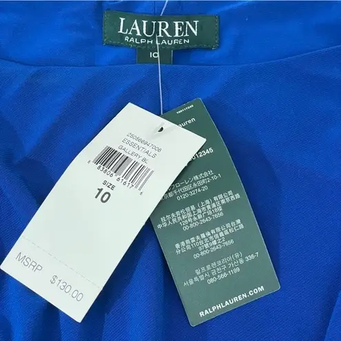 NWT Lauren Ralph Lauren Sleeveless Sheath Dress Size 10 Royal Cobalt Blue