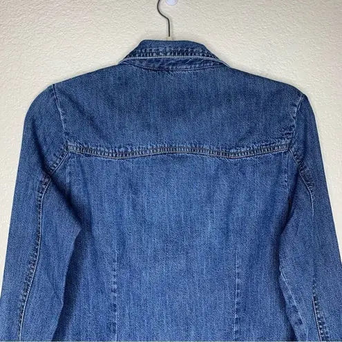 Andrew & Co Vintage Women’s Denim Button Down Shirt Blue