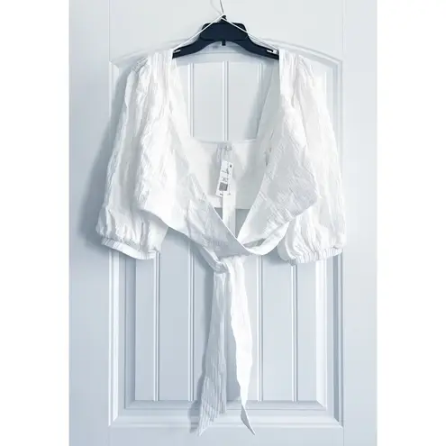 Jonathan Simkhai (Sold Out) Mila Wrap Cover Up Top, Size L New w/Tag Retail $245 Size L