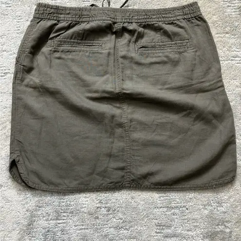 Kenar Olive Green Drawstring Mini Skirt Size 6