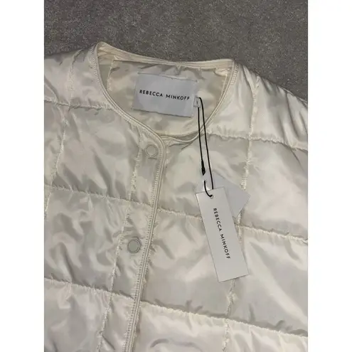 Rebecca Minkoff  quilted puffer jacket white medium‎ NWT msrp $228