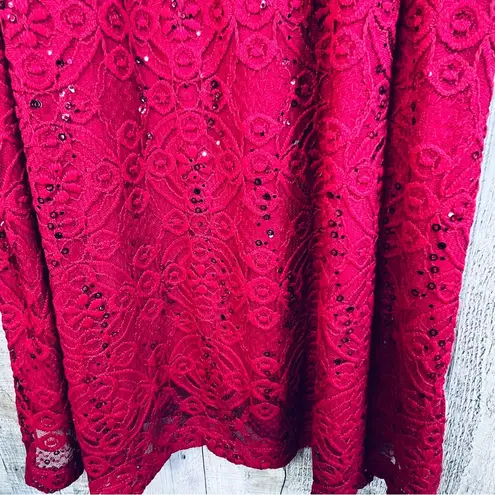 Tiana B SZ 10 Lace Overlay Lined Dress with Sequins & Sleeveless Keyhole…