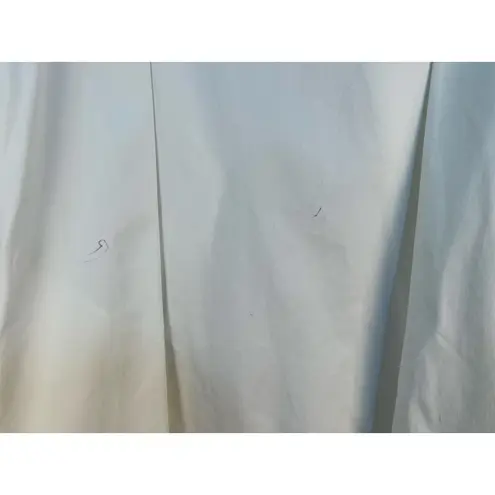 Misook Jacket Small White Open Front 3/4 Sleeve Preppy Minimalist Flaw NWT