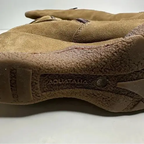 Aquatalia Suede Velcro Strap Knee High Boots Size 7