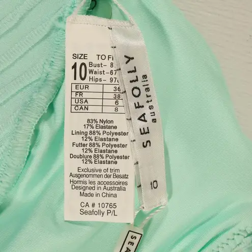 Seafolly NWT Freshwater Crop Top in Fresh Mint