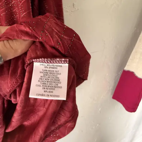 JM Collection Y2k Womens Large Metallic Studded Pullover Stretchy Whimsigoth