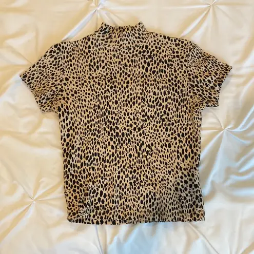 Brandy Melville /JOHN GALT Cheetah High Neck Crop Top