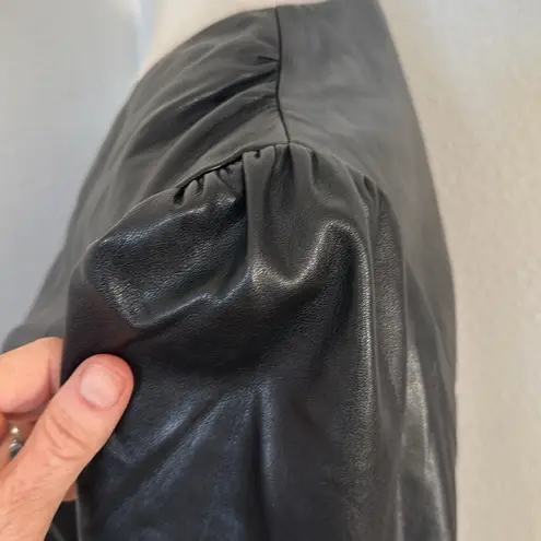 like new vegan leather bodysuit worn once size small Black