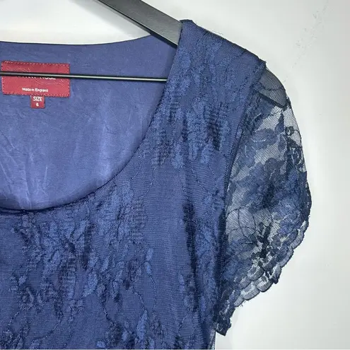 Tiffany Rose April Navy Lace Maternity Nursing Dress Size 6 Blue